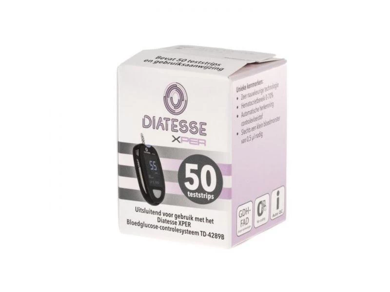 Diatesse XPER Teststrips 50 Stuks 1 Diatesse XPER Teststrips 50 Stuks
