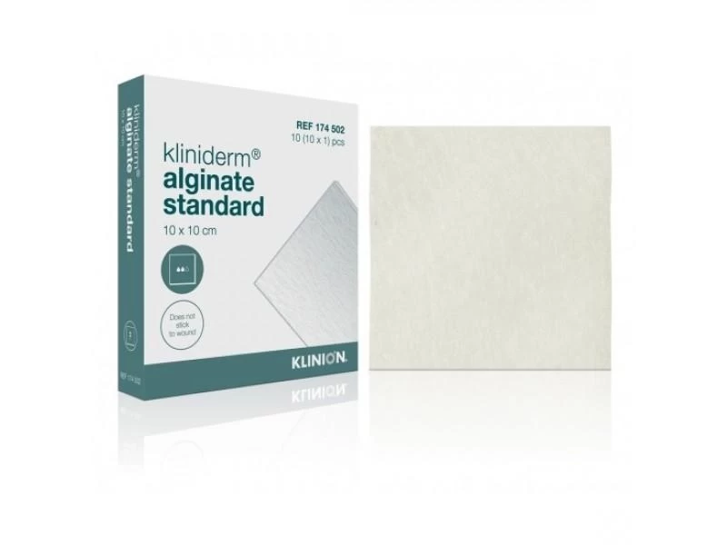 Kliniderm Alginate Standard Alginaat Wondverband 10x10cm 1 Kliniderm Alginate Standard Alginaat Wondverband 10x10cm