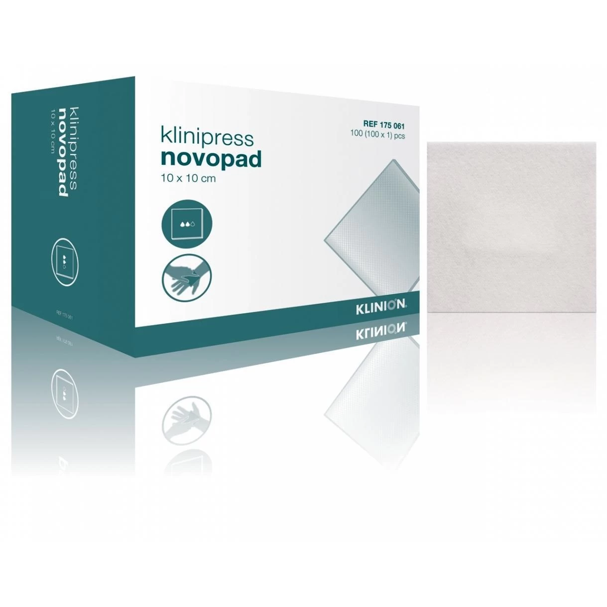 Klinion Novopad Absorberend Verband Steriel 10x10cm (100 Stuks) 1 Klinion Novopad Absorberend Verband Steriel 10x10cm (100 Stuks)