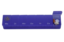 Pillendoos 1 Week - Transparant Blauw