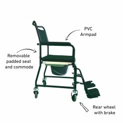 Romed Commode Chair Mobile -Medische Benodigdheden romed commode chair mobile 3